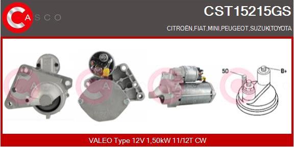 Casco CST15215GS - Стартер www.autospares.lv