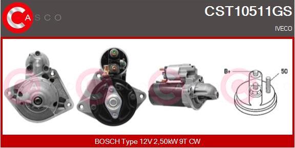 Casco CST10511GS - Стартер www.autospares.lv