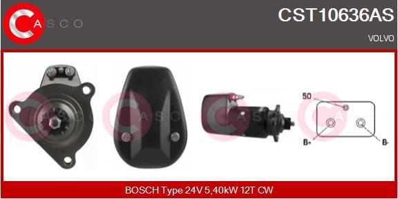 Casco CST10636AS - Starteris www.autospares.lv