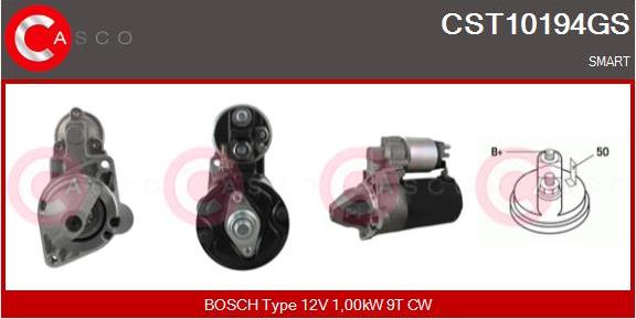 Casco CST10194GS - Стартер www.autospares.lv