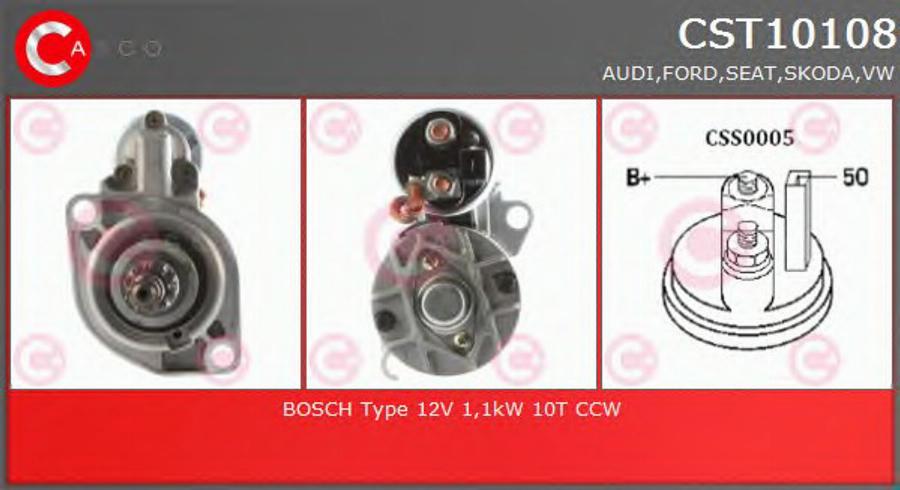 Casco CST10108 - Стартер www.autospares.lv