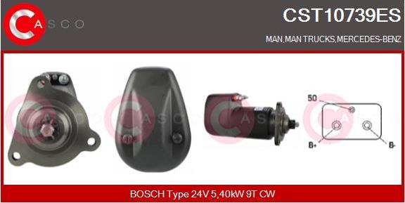 Casco CST10739ES - Starteris www.autospares.lv