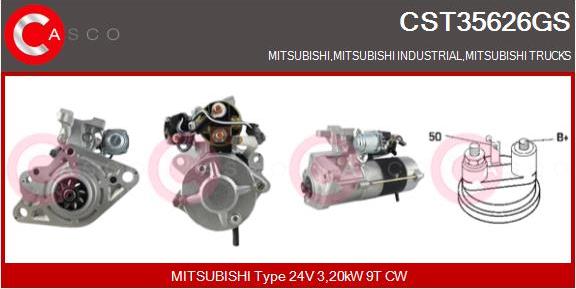 Casco CST35626GS - Стартер www.autospares.lv