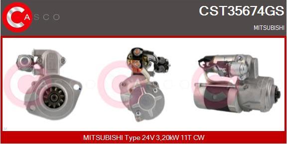 Casco CST35674GS - Starteris www.autospares.lv