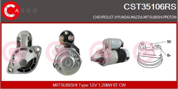 Casco CST35106RS - Стартер www.autospares.lv