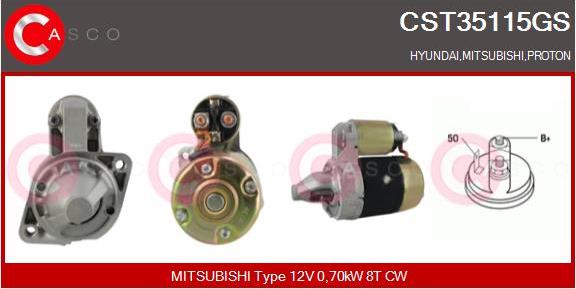 Casco CST35115GS - Starter www.autospares.lv