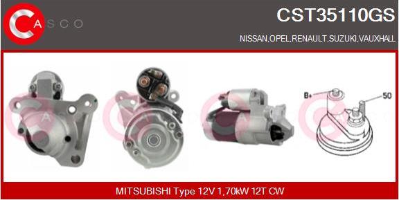 Casco CST35110GS - Starter www.autospares.lv