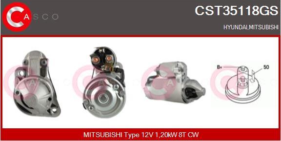 Casco CST35118GS - Стартер www.autospares.lv