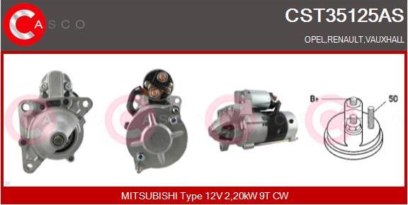 Casco CST35125AS - Стартер www.autospares.lv