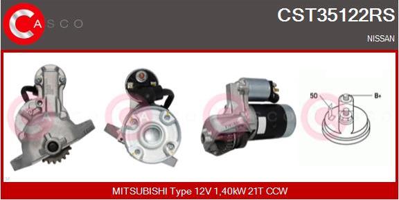 Casco CST35122RS - Стартер www.autospares.lv