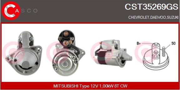 Casco CST35269GS - Стартер www.autospares.lv