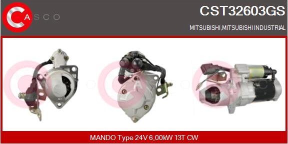 Casco CST32603GS - Стартер www.autospares.lv