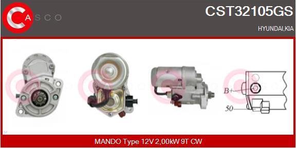 Casco CST32105GS - Starter www.autospares.lv