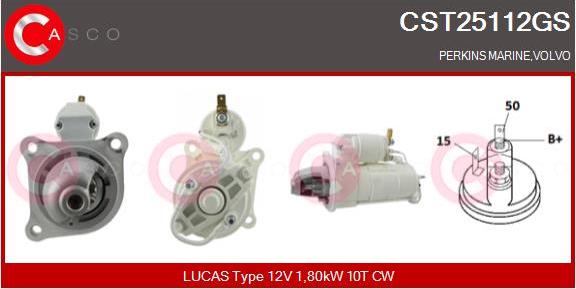 Casco CST25112GS - Starter www.autospares.lv