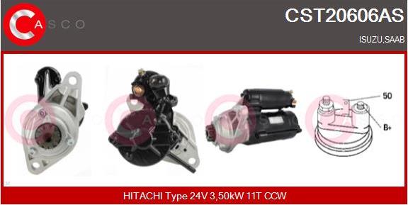 Casco CST20606AS - Стартер www.autospares.lv