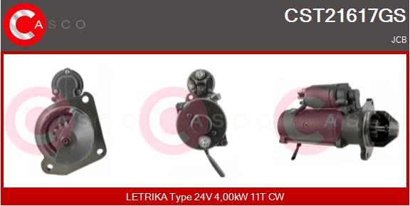 Casco CST21617GS - Стартер www.autospares.lv