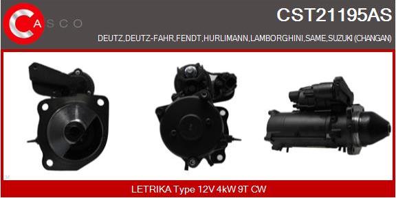 Casco CST21195AS - Стартер www.autospares.lv