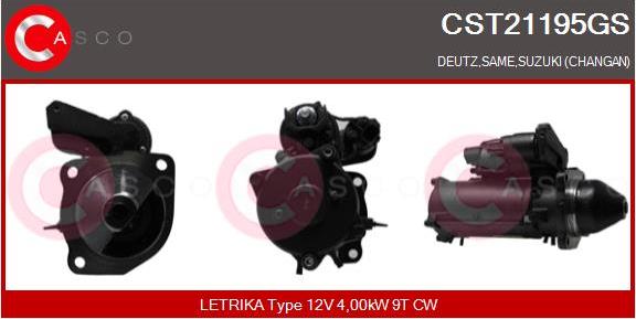 Casco CST21195GS - Стартер www.autospares.lv