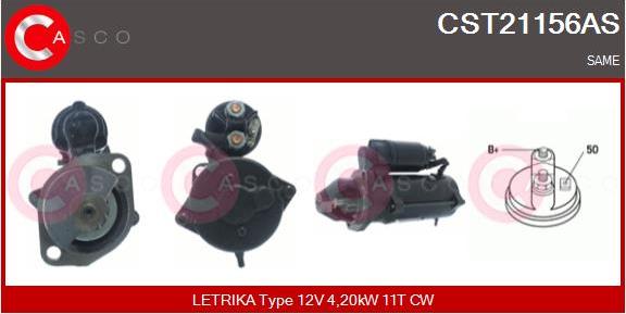 Casco CST21156AS - Starteris www.autospares.lv