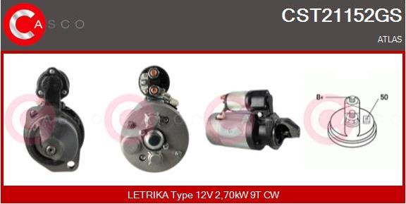 Casco CST21152GS - Starter www.autospares.lv