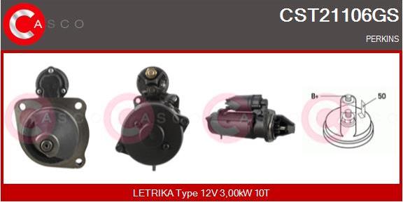 Casco CST21106GS - Starteris www.autospares.lv