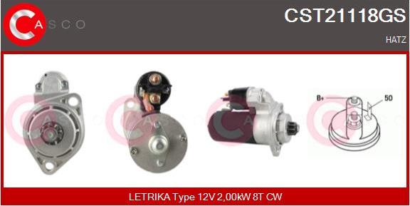 Casco CST21118GS - Starteris www.autospares.lv