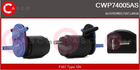 Casco CWP74005AS - Ūdenssūknis, Stiklu tīrīšanas sistēma www.autospares.lv