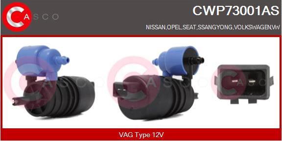 Casco CWP73001AS - Water Pump, window cleaning www.autospares.lv