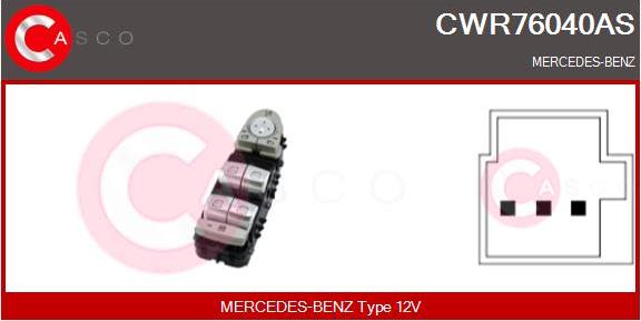 Casco CWR76040AS - Switch, window regulator www.autospares.lv