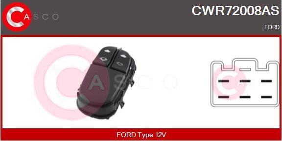 Casco CWR72008AS - Выключатель, стеклоподъемник www.autospares.lv