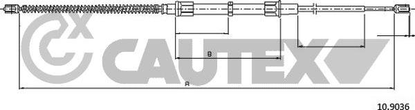 Cautex 468245 - Trose, Stāvbremžu sistēma www.autospares.lv