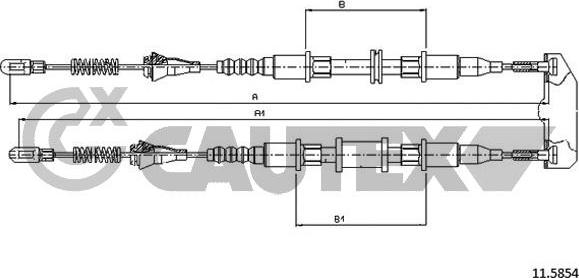 Cautex 480022 - Trose, Stāvbremžu sistēma www.autospares.lv