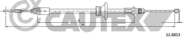 Cautex 761879 - Cable, parking brake www.autospares.lv