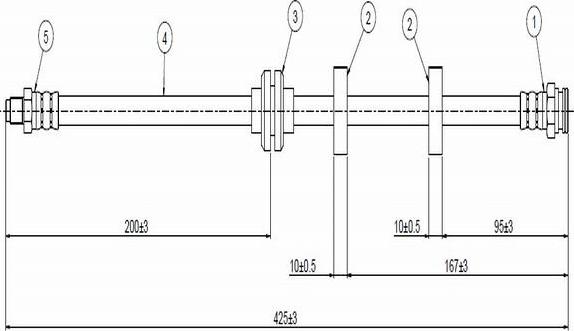 CAVO C800 556A - Bremžu šļūtene www.autospares.lv