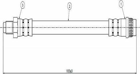 CAVO C800 174A - Bremžu šļūtene www.autospares.lv