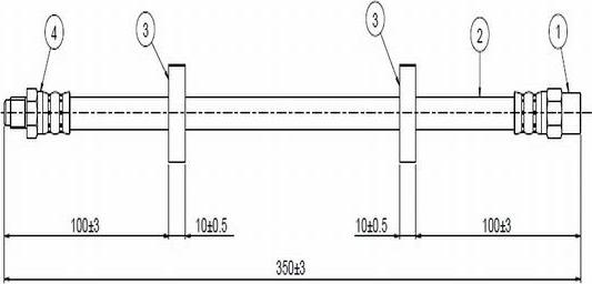 CAVO C800 394A - Тормозной шланг www.autospares.lv