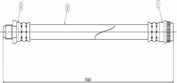 CAVO C800 228A - Bremžu šļūtene www.autospares.lv