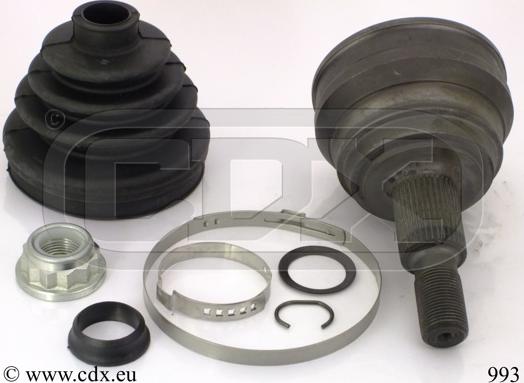 CDX 993 - Šarnīru komplekts, Piedziņas vārpsta autospares.lv