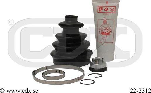 CDX 22-2312 - Bellow, drive shaft www.autospares.lv