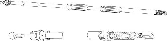 CEF AU02166 - Cable, parking brake www.autospares.lv