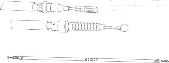 CEF VW02208 - Trose, Stāvbremžu sistēma autospares.lv