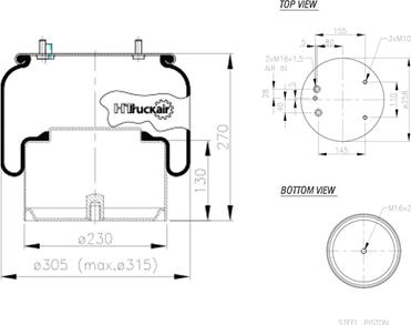 C.E.I. 562.516 - Pneimoatsperes spilvens, Pneimopiekare www.autospares.lv