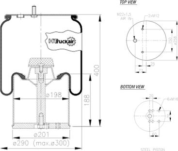 C.E.I. 562037 - Pneimoatsperes spilvens, Pneimopiekare www.autospares.lv