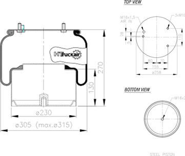 C.E.I. 562022 - Pneimoatsperes spilvens, Pneimopiekare www.autospares.lv