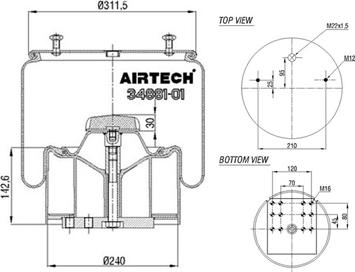 C.E.I. 262532 - Pneimoatsperes spilvens, Pneimopiekare www.autospares.lv