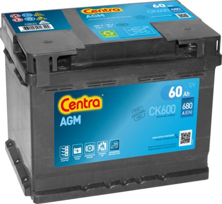 CENTRA CK600 - Starter Battery www.autospares.lv