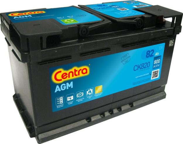 CENTRA CK820 - Стартерная аккумуляторная батарея, АКБ www.autospares.lv