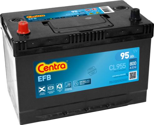 CENTRA CL955 - Стартерная аккумуляторная батарея, АКБ www.autospares.lv