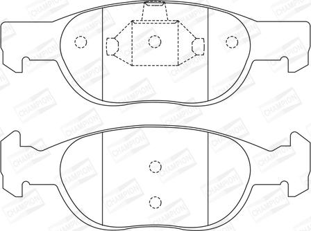 Champion 571949CH - Bremžu uzliku kompl., Disku bremzes www.autospares.lv