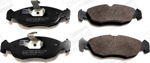 Champion 571902CH - Brake Pad Set, disc brake www.autospares.lv